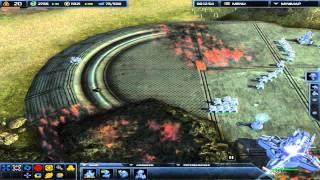 Supreme Commander 2:Me and Evan vs 2 cheating AI Part 3