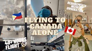 Cebu, Philippines to Canada | FLYING ALONE = 40 + hours, immigration questions, requirements, etc