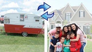 We're MOVING into an RV! House Swap for 24 hours in TINY HOUSE!