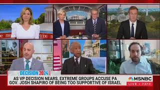 ADL CEO Discusses Antisemitic Attacks Against VP Prospect Josh Shapiro on MSNBC’s Morning Joe