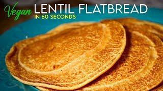 Healthy Two Ingredient Vegan Flatbread in 60 SECONDS!