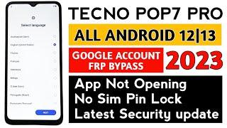Tecno Pop 7 Pro Frp Bypass (Android 12/13) without pc [100%] working this method.