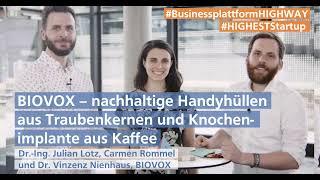 BIOVOX ist auf dem Business HIGHWAY mit Julian Lotz, Carmen Rommel und Vinzenz Nienhaus,