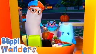 Trick or Treat with Blippi! | Blippi Wonders | Kids Cartoons | Party Playtime!