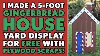 Sweet Outdoor Holiday Decor: Scrap Wood Gingerbread House