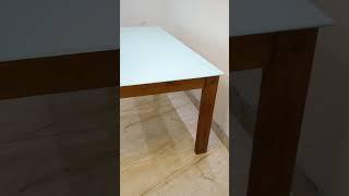 WOODEN WHITE TOP TABLE 