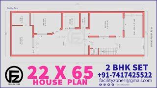 22 X 65 House Plan | Facility Zone | +91-7417425522