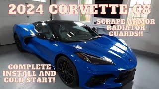 C8 Corvette Scrape Armor Radiator Guard full install and a bonus cold start!! Did I ruin it?