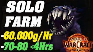 60,000g/Hr & lvl 70-80 In 4Hrs | SOLO Goldfarm War Within