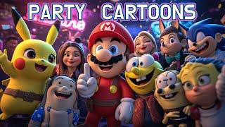  "Shrek, Mario & Friends DANCE BATTLE!  Ultimate Cartoon Party!"