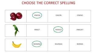 Choose the Correct Spelling | Kids Learn Spellings | Words | Spellings | Find the Correct Words