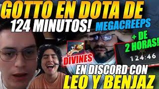 DOTA DE 2 HORAS!MATTHEW juega un dota de 124 minutos, contra MEGAS, DIVINES, en DISCORD con LEO