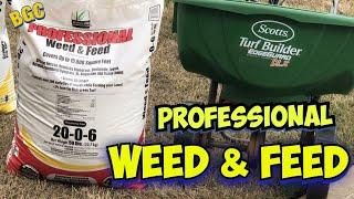 Professional Weed and Feed for lawns // kill Spring Summer weeds with a weed and feed for lawn