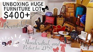 UNBOXING Over $400 Of Antique Dollhouse Furniture PERFECT for LPS!?!! (Don't give me adult money )