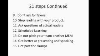 21 Steps To Become An MLM Leader