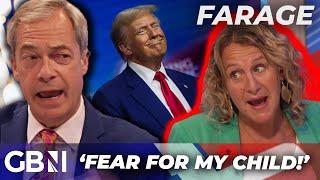 Farage SLAPS DOWN Labour activist who claims she ‘fears for her child’ if Trump wins election