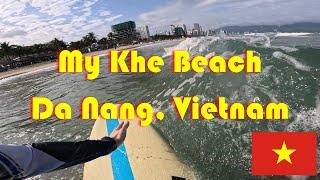 Surfing in My Khe Beach, Da Nang, Vietnam