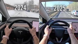 2024 Tesla Model Y vs 2025 Tesla Model Y | POV Test Drive