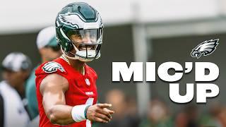 Jalen Hurts Mic'd Up for INTENSE Day at Eagles Practice