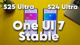 Samsung One UI 7 Stable for the Galaxy S24 Ultra vs Galaxy S25 Ultra - Full Comparison