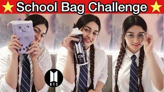 SCHOOL-BAG CHALLENGE!!!  #shorts #youtubeshorts