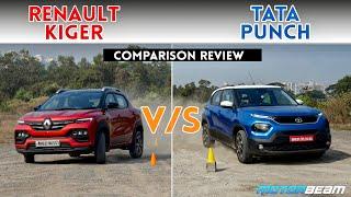 Tata Punch vs Renault Kiger Comparison Review - Which Small SUV To Buy? | MotorBeam