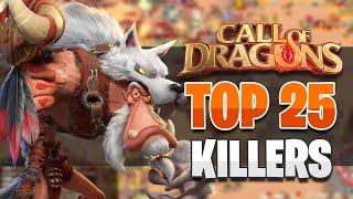 Top 25 KILLERS w/ MOST T4+T5 KILLS In The Game! [November 2024] | Call of Dragons