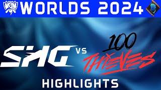 SHG vs 100T Highlights ALL GAMES | Worlds 2024 | Play-Ins Day 4 | SoftBank HAWKS vs 100 Thieves