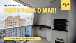 APARTAMENTO 3 DORMITÓRIOS COM VARANDA GOURMET E VISTA-MAR | PONTA DA PRAIA | IMÓVEIS EM SANTOS