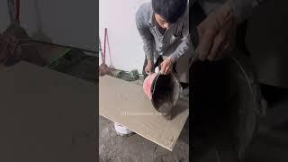 Asian bricklayer installs tiles P27 #diy #construction #tiles #shorts #bricklayer #tiling  #handmade