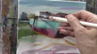 Beached Boats timelapse Oil Painting Demo By Peter Chorao