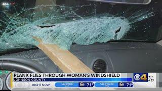 Woman recalls 'Final Destination' moment as 2x4 crashes through windshield