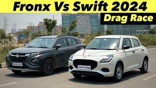 All New Swift 2024 Vs Fronx Drag Race : 3 Cylinder Vs 4 Cylinder !! Swift 2024 Drag Race !!