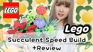 LEGO Succulents set 10309 review + Speed Build | Lego Botanicals Collection 【中文字幕】