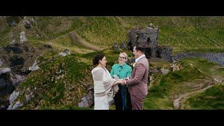 Kinbane Castle Elopement - Full ceremony shot by Richard Finlay