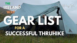 Gear List for a Successful Thruhike | Hiking the Ireland Way with The Hiking Rev