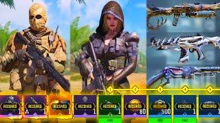 The Best Battle Pass Ever! All Battle Pass Rewards Detailed Look + Free Skins! Codm!