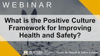 What is the Positive Culture Framework for improving health and safety?