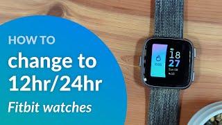 Change Fitbit watch to use military time (24 hour) format