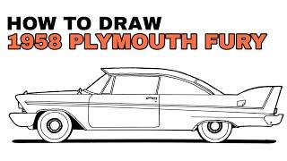 How to Draw a Classic Car 1958 Plymouth Fury Easy to Follow