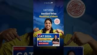 CAT 2024 Section Wise Revision Videos Playlist | CAT Revision Videos