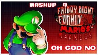 FNF Oh God No || MASHUP  9 || Mario Madness v2