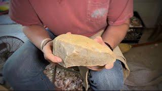 20-Minute CLOVIS Challenge! Flint-Knapping a Tallahatta Quartzite Arrowhead!