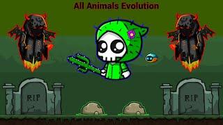 All Animals Evolution And Cactus Reaper Kills Bosses Players (EvoWorld.io)