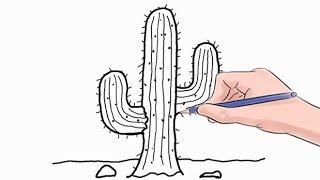 How to Draw a Cactus Easy Step by Step