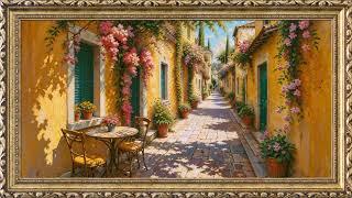 Serene Alleyway Painting | TV Art Screensaver | 8 Hours Framed Painting | TV Wallpaper | 4K