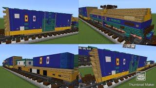 Minecraft CSX Safety Train Tutorial. 3-Pack , Tank Car, Boxcar, and Flat Car