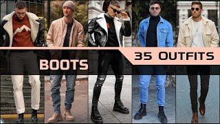 35 High Ankle Boots Outfit Ideas for Winter 2024 | Men's Fashion