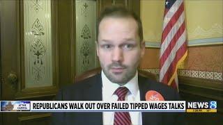 Michigan House Republicans walk out over tipped wage