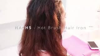 Tescom Hot Brush Hair Iron NACH5 - Straighten your kinky hair just by brushing